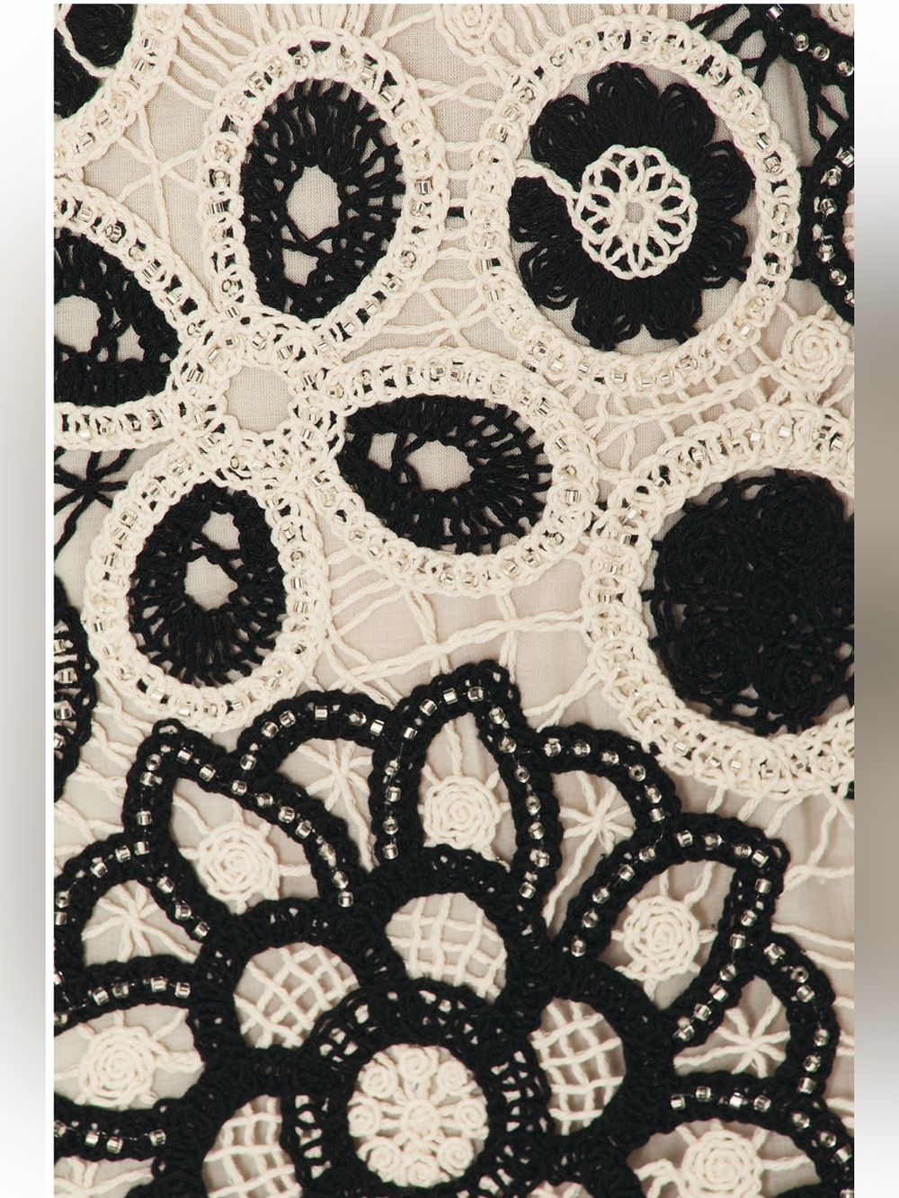 PatBO Black and White Floral Cutout Mini Dress - Picture 4 of 8